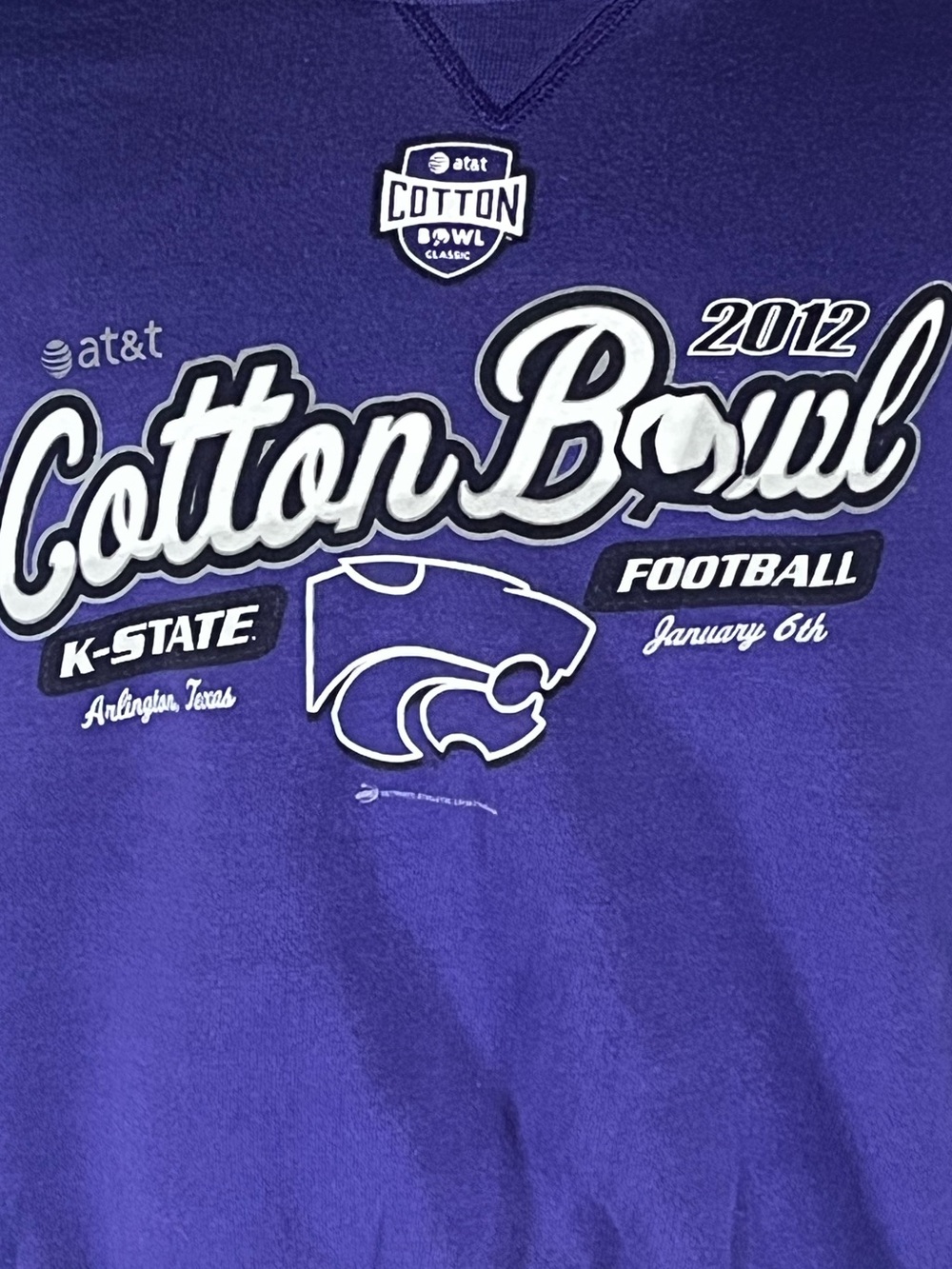 ⁠Soffe Kansas State Wildcats NCAA 2012 Cotton Bowl Men’s Sweatshirt Large - Picture 2 of 7